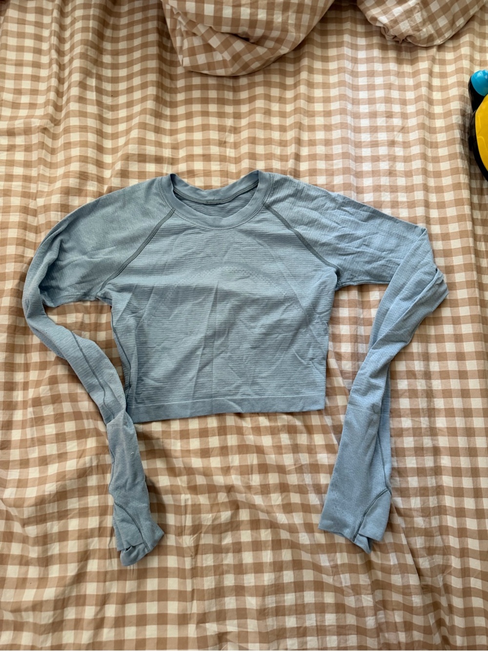 Lululemon Light Blue Long Sleeve Crop Top